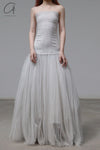 marc le bihan strapless dress 21930 GLACIER